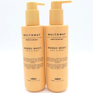 Wakse Meltoway Hair Dissolving Cream Mango Magic Face & Body - 2 Pack 6.7 oz Ea